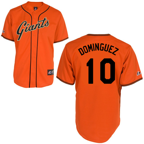 Chris Dominguez #10 mlb Jersey-San Francisco Giants Women's Authentic Orange Baseball Jersey